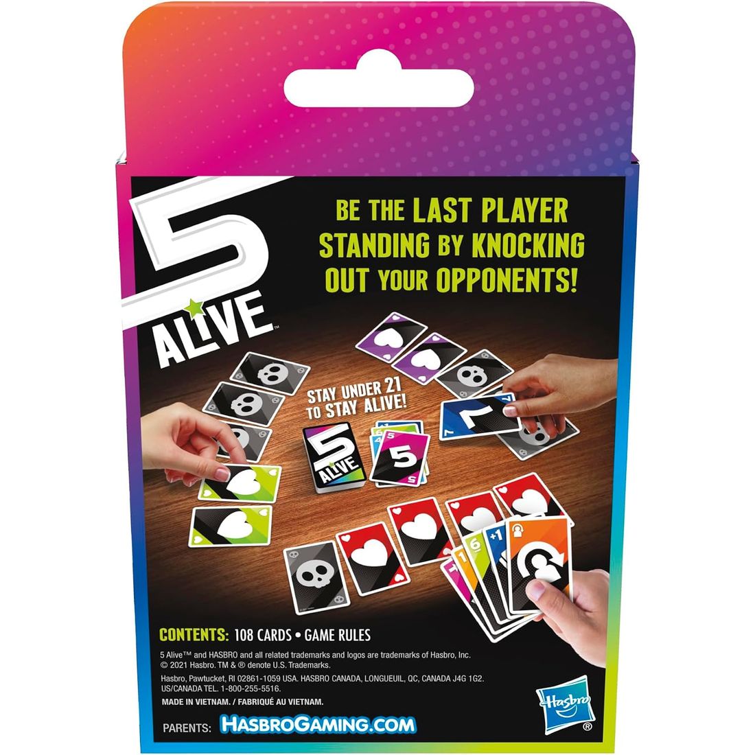 5 Alive Card Game, view 2
