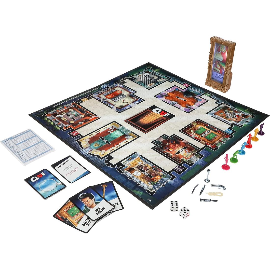 Clue Mystery Board Game with Card-Revealing Mirror, view 5