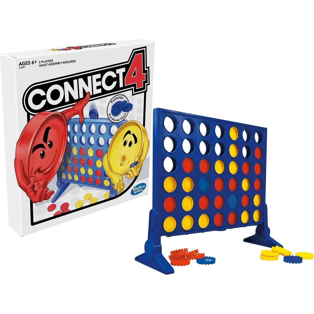 Connect 4 with Blue Blocker Discs, view 3