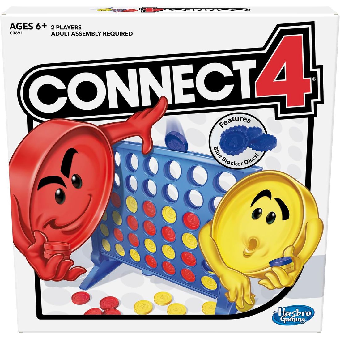 Connect 4 with Blue Blocker Discs