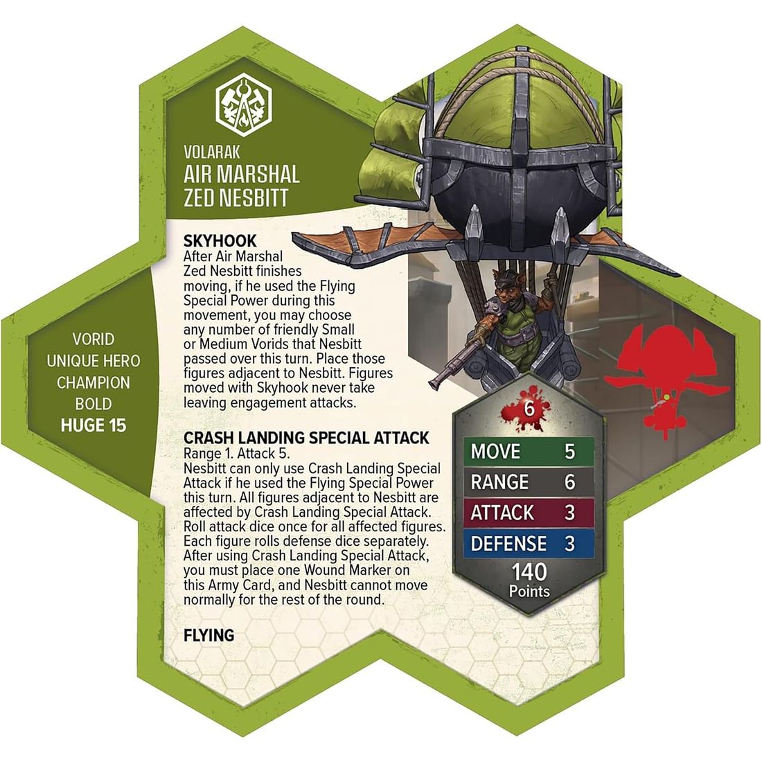 Heroscape: Air Marshal Zed Nesbitt, view 4