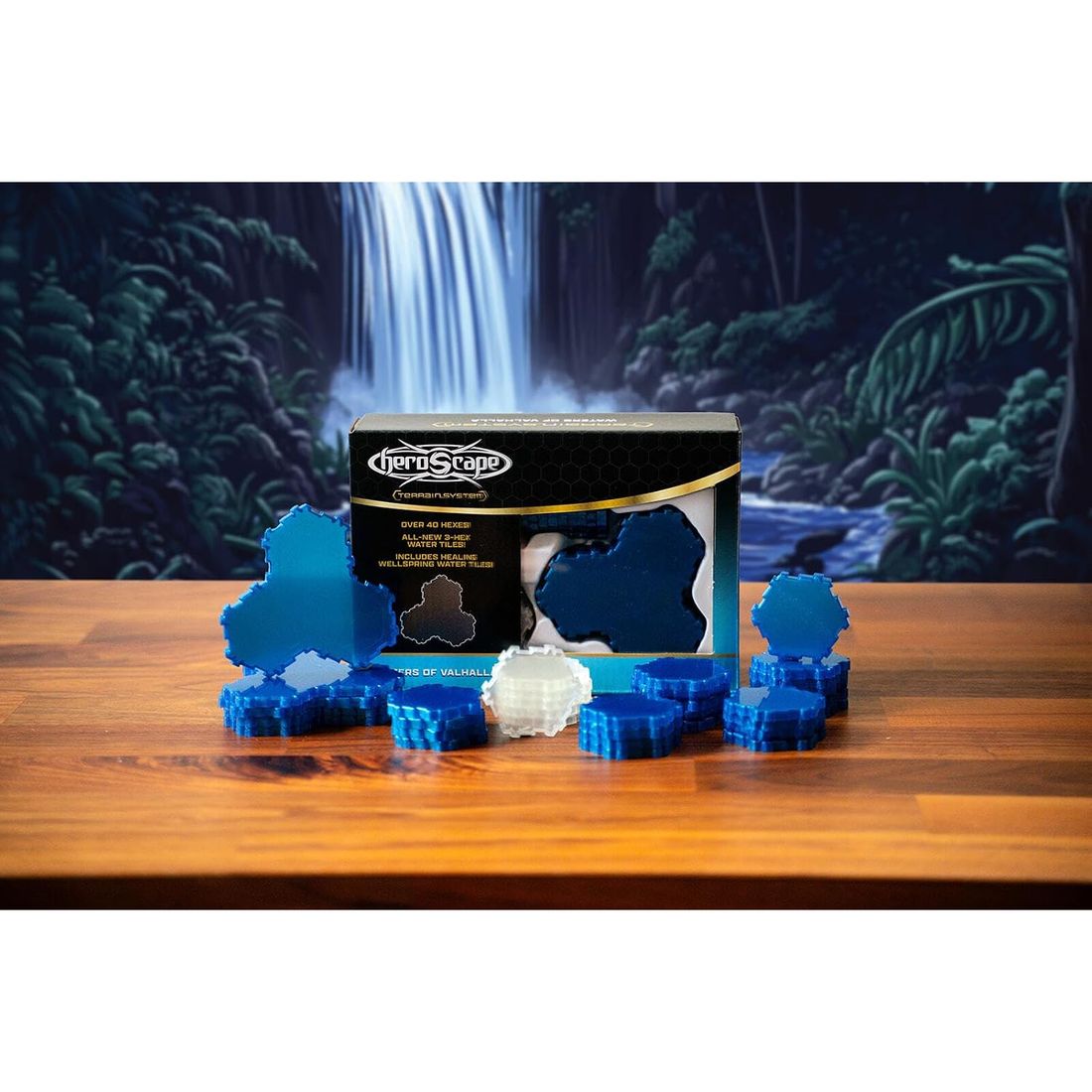 Heroscape: Waters of Valhalla Water Hexes Set, view 3