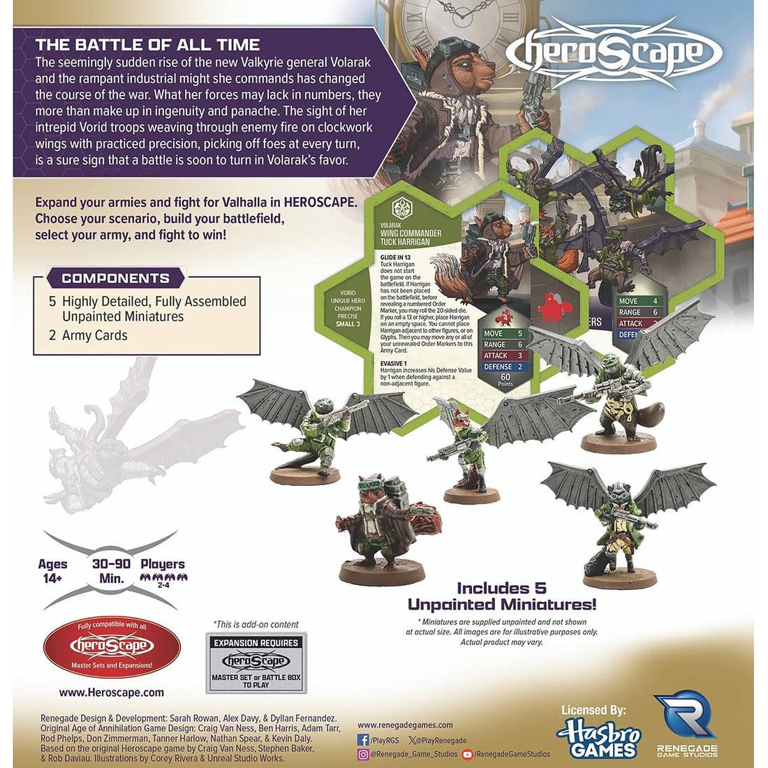 Heroscape: Wing Commander Tuck Harrigan Army Expansion, view 2