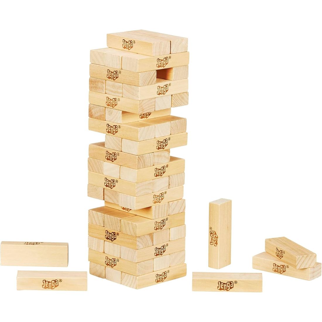Jenga Classic Wooden Block Stacking Game, view 2