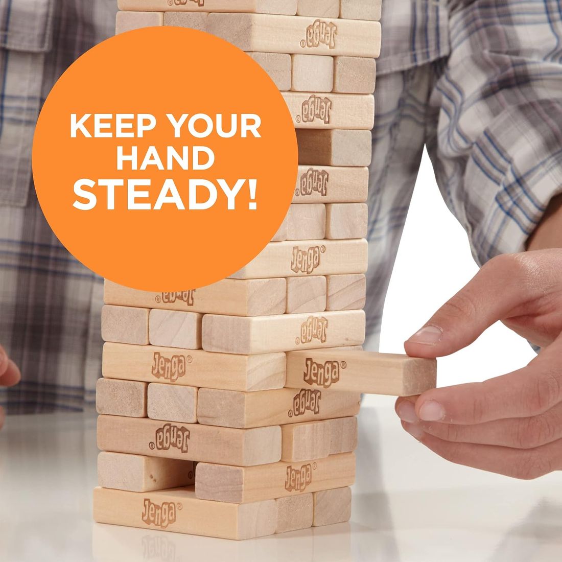 Jenga Classic Wooden Block Stacking Game, view 4