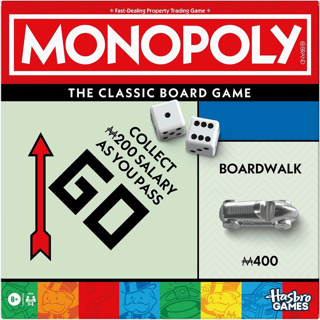 Monopoly Classic Board Game with Storage Tray