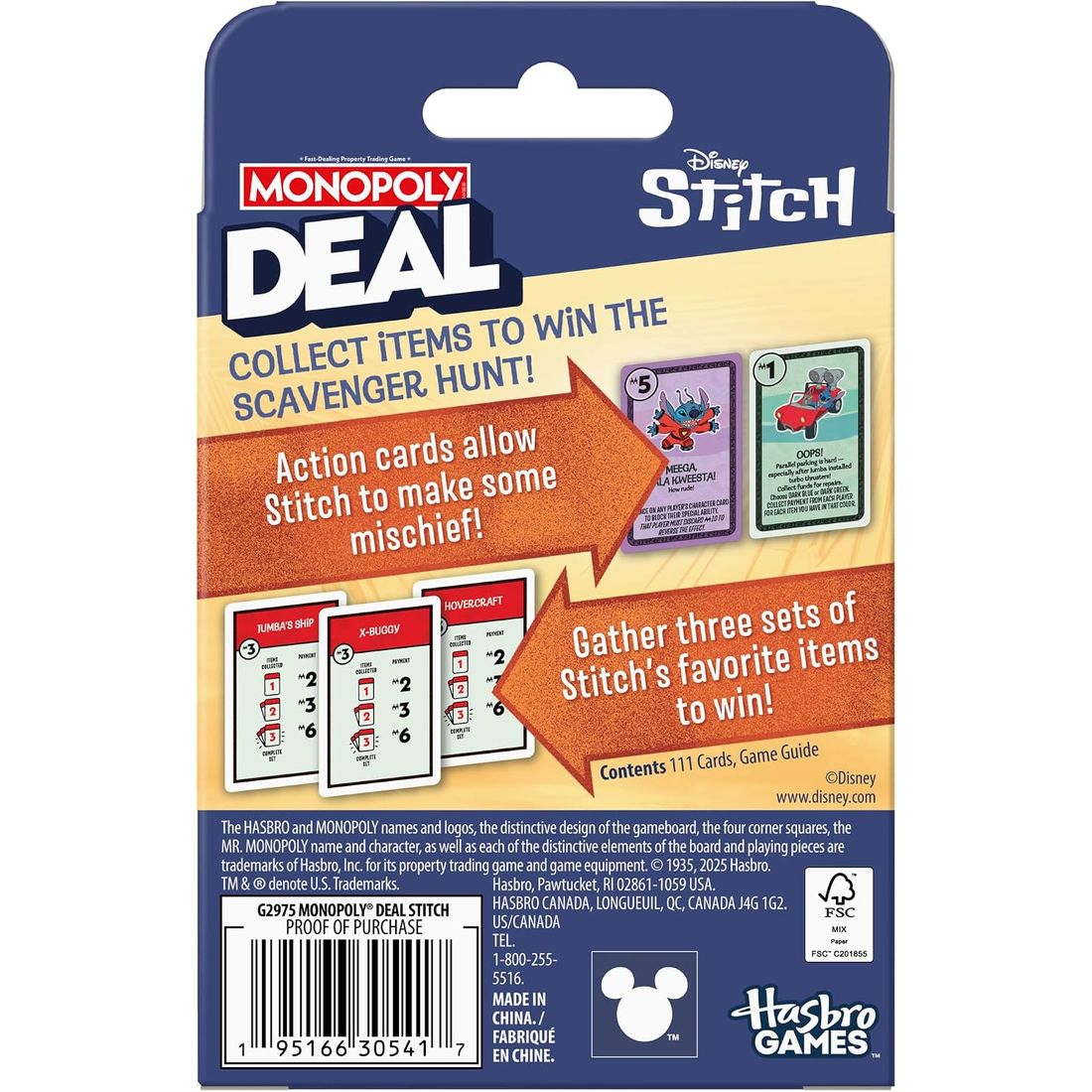 Monopoly Deal: Disney Stitch Edition Card Game, view 2