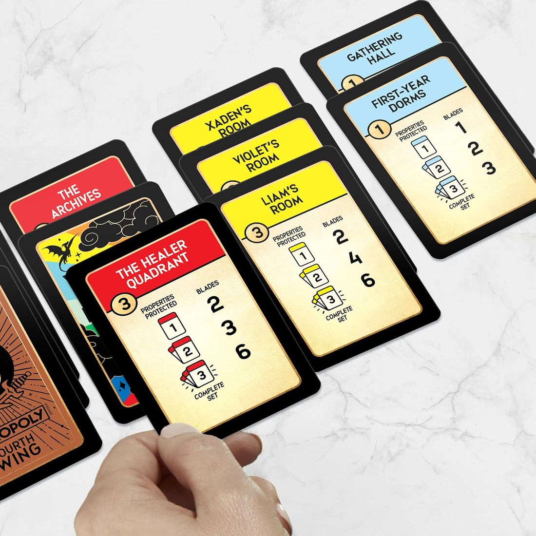 Monopoly Deal Fourth Wing Edition Card Game, view 3