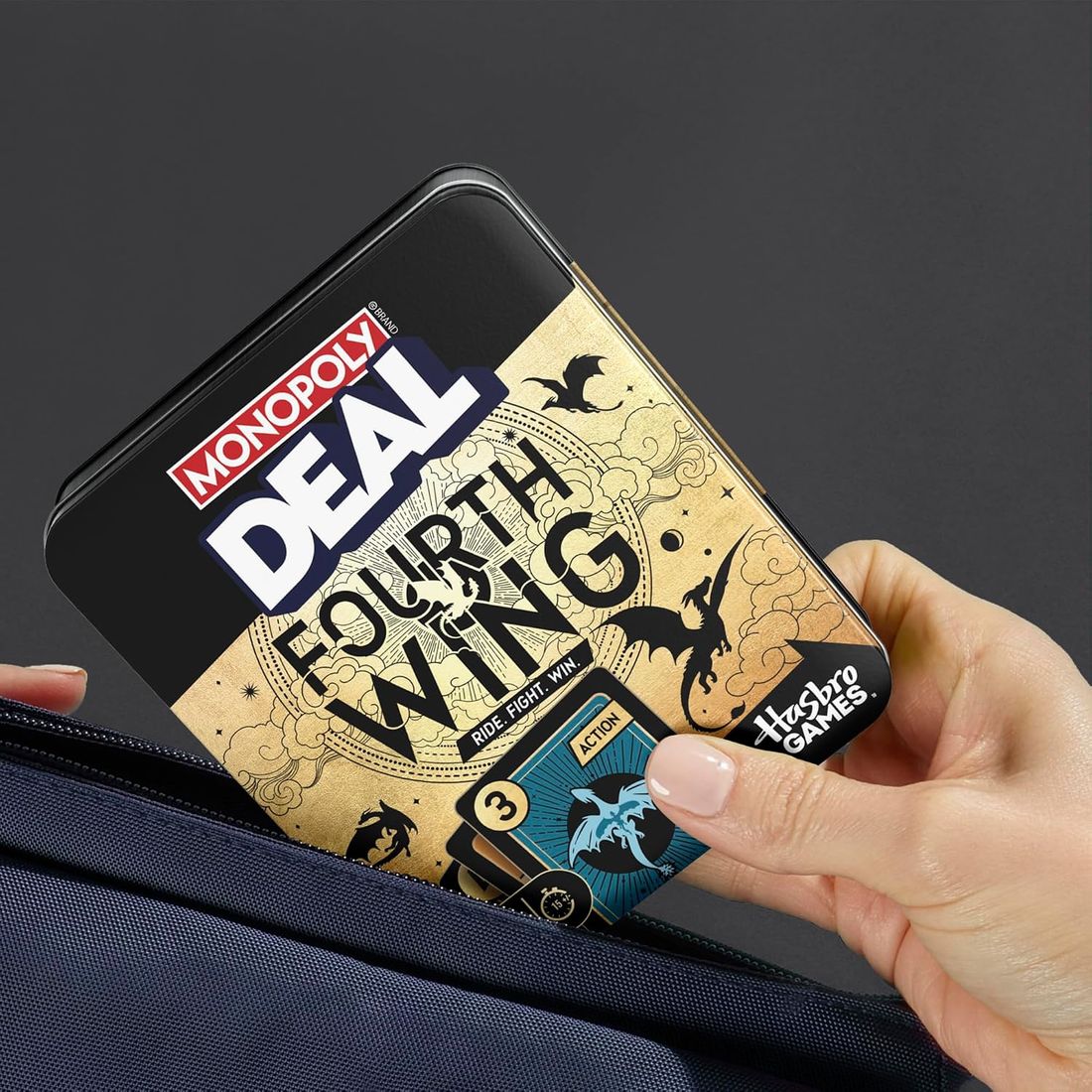 Monopoly Deal Fourth Wing Edition Card Game, view 6