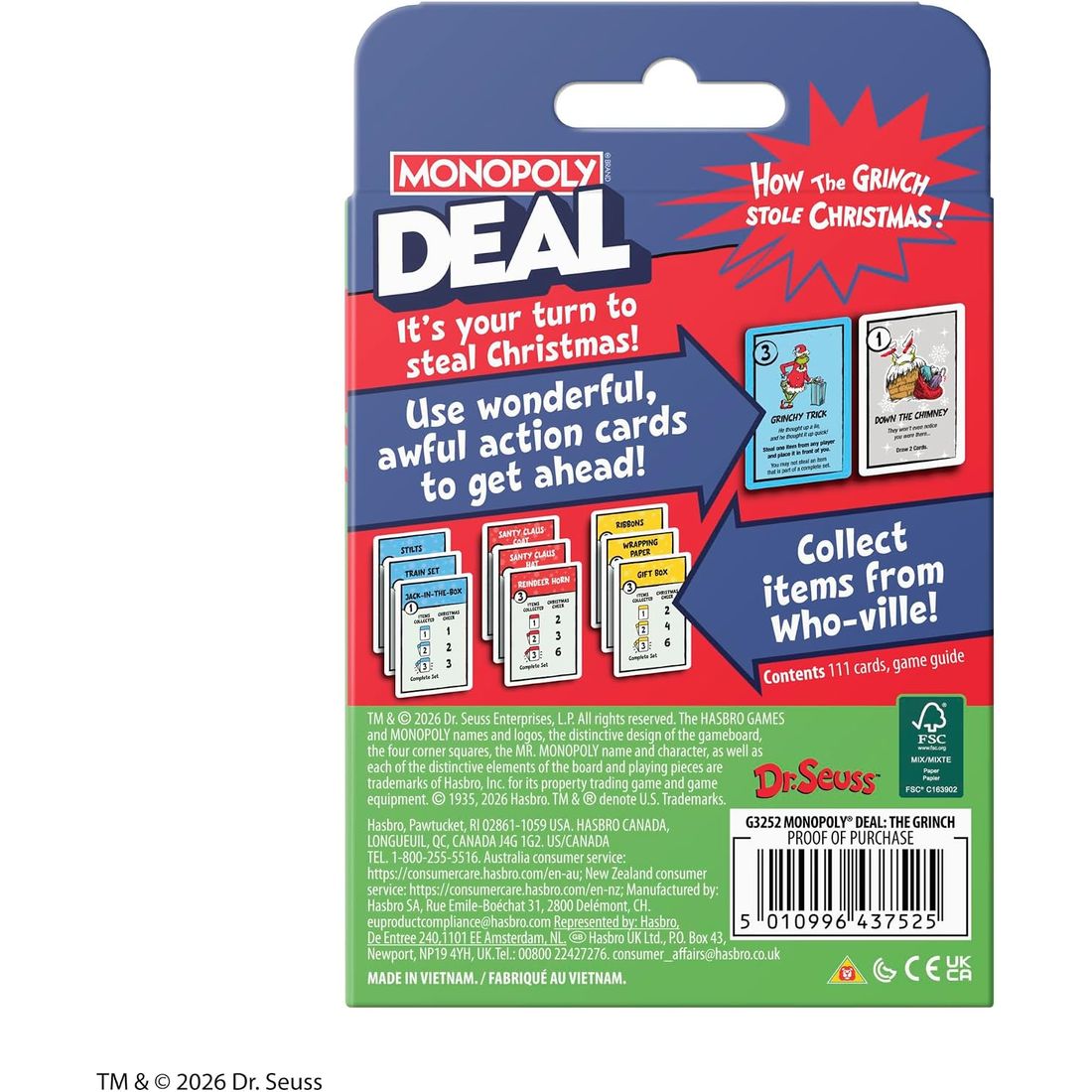 Monopoly Deal: How the Grinch Stole Christmas! Edition, view 2