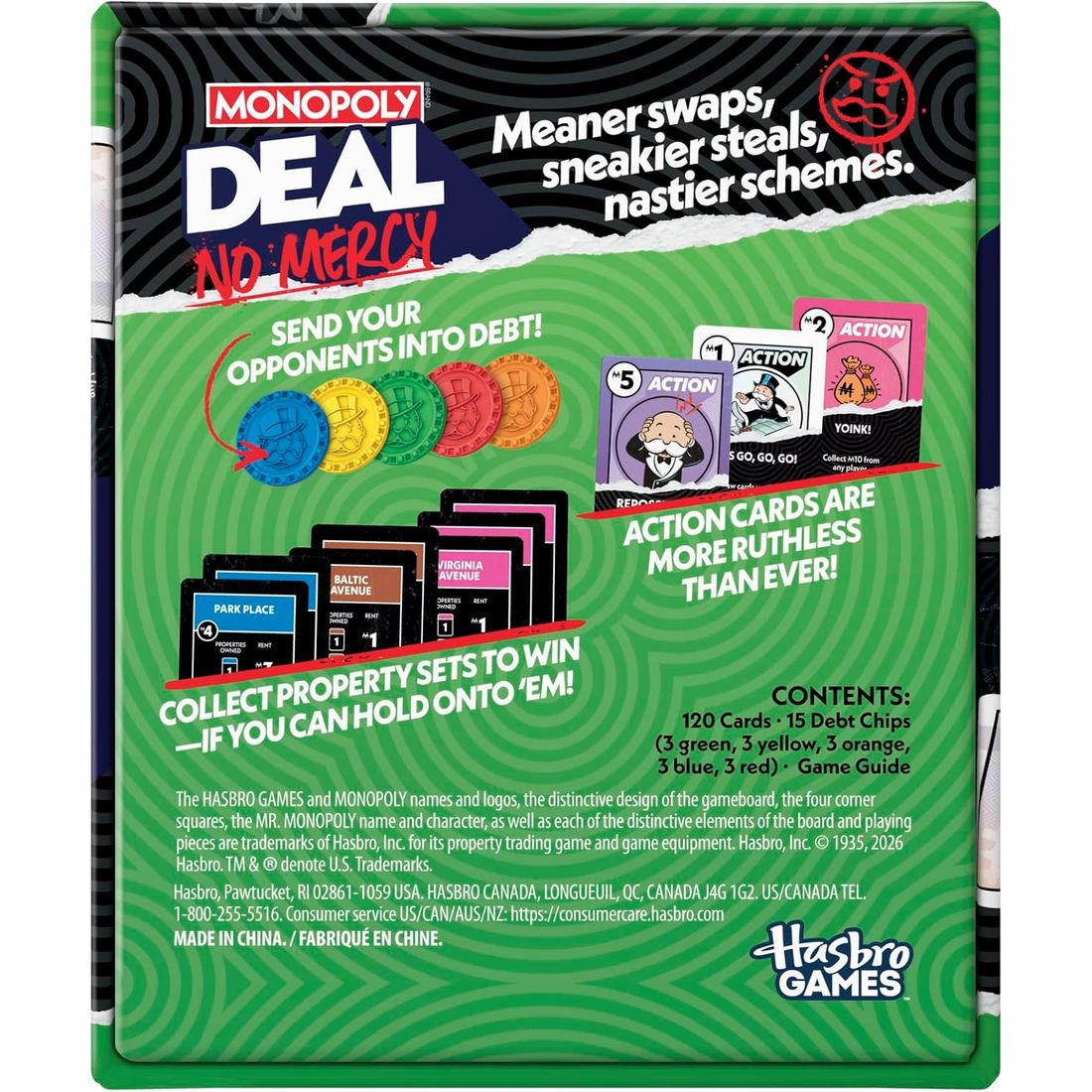 Monopoly Deal No Mercy Card Game, view 2