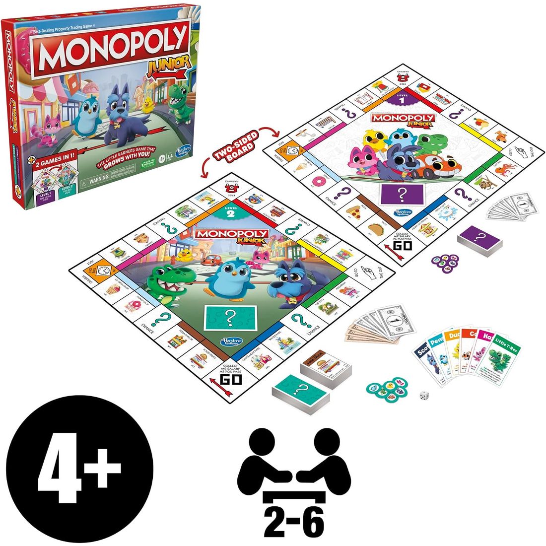Monopoly Junior: 2 Games in 1 Board Game, view 3