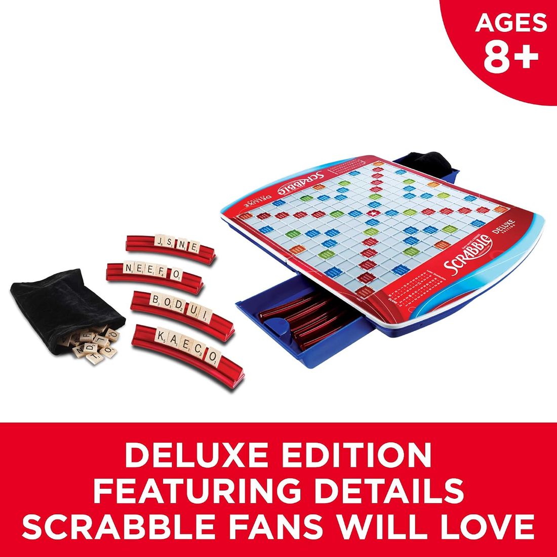 Scrabble Deluxe Edition Board Game, view 3