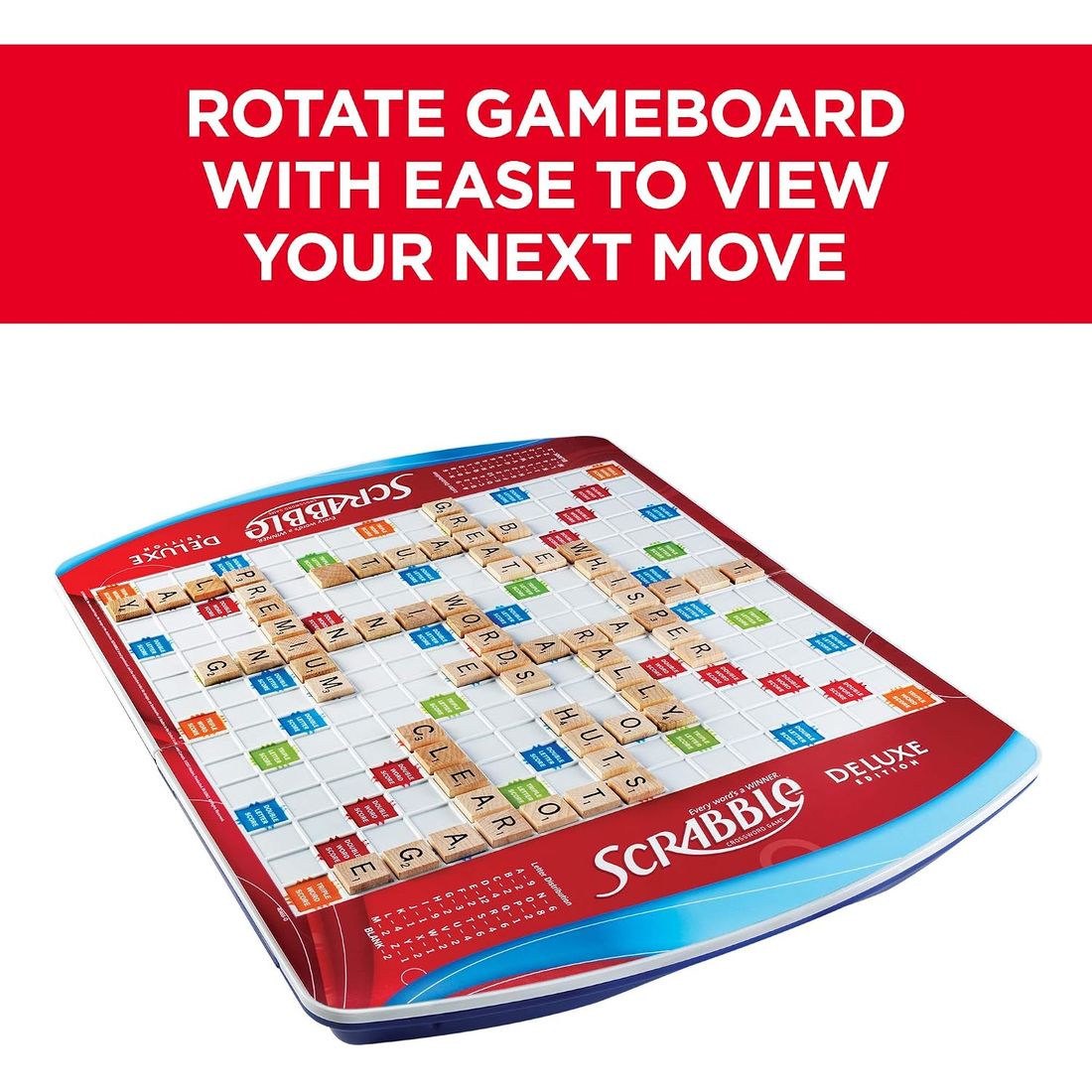 Scrabble Deluxe Edition Board Game, view 6
