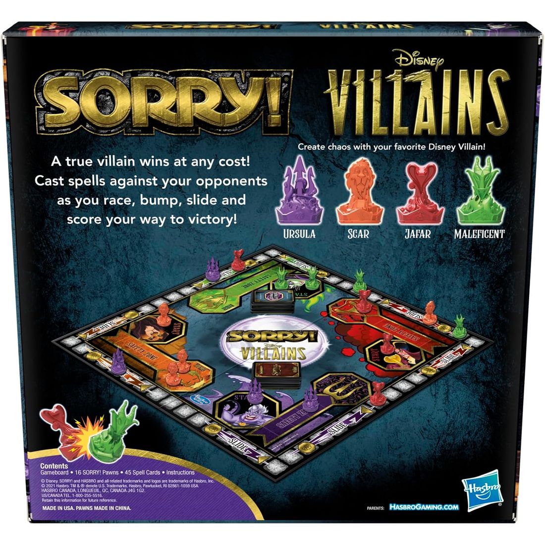 Sorry! Board Game: Disney Villains Edition, view 2