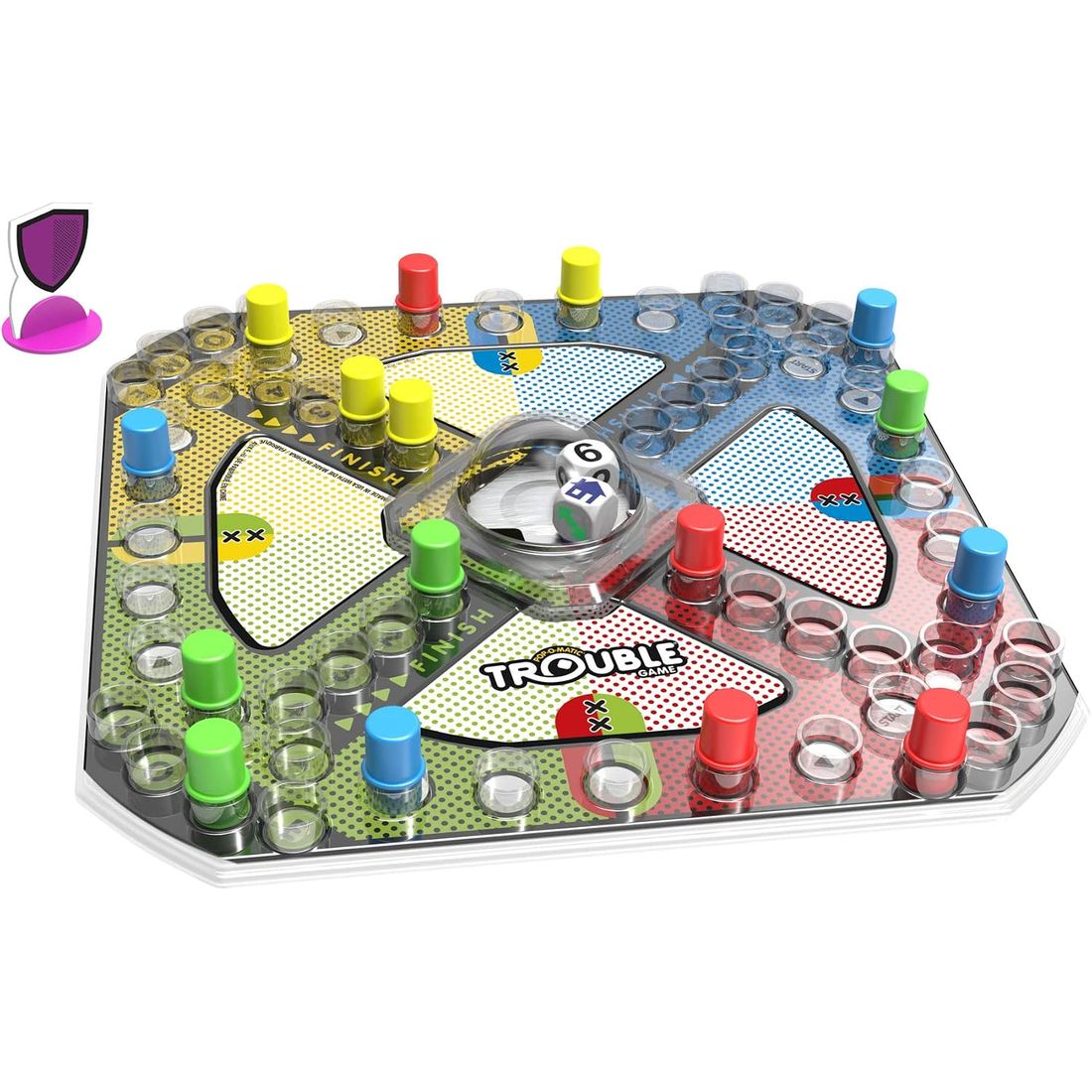 Trouble Board Game with Power Die and Shield, view 2
