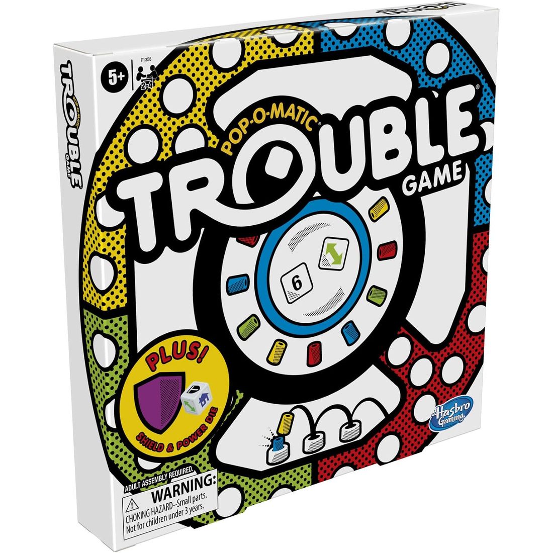 Trouble Board Game with Power Die and Shield, view 5
