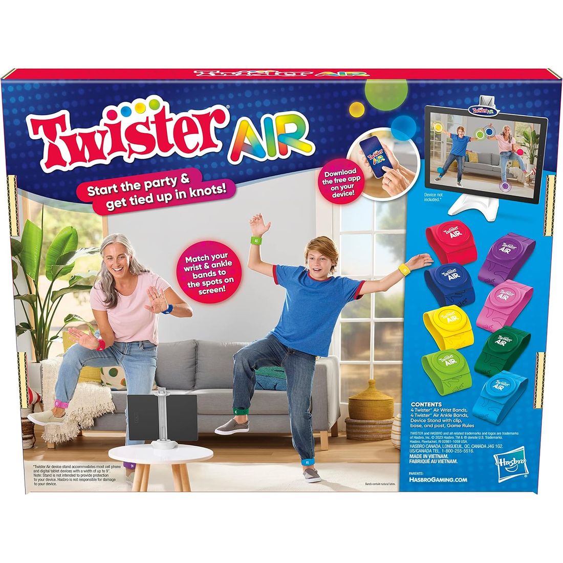 Twister Air Game with Wrist and Ankle Bands, view 2